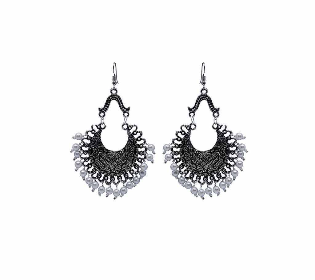 Antique Pearl Silver Plated Earring for Women