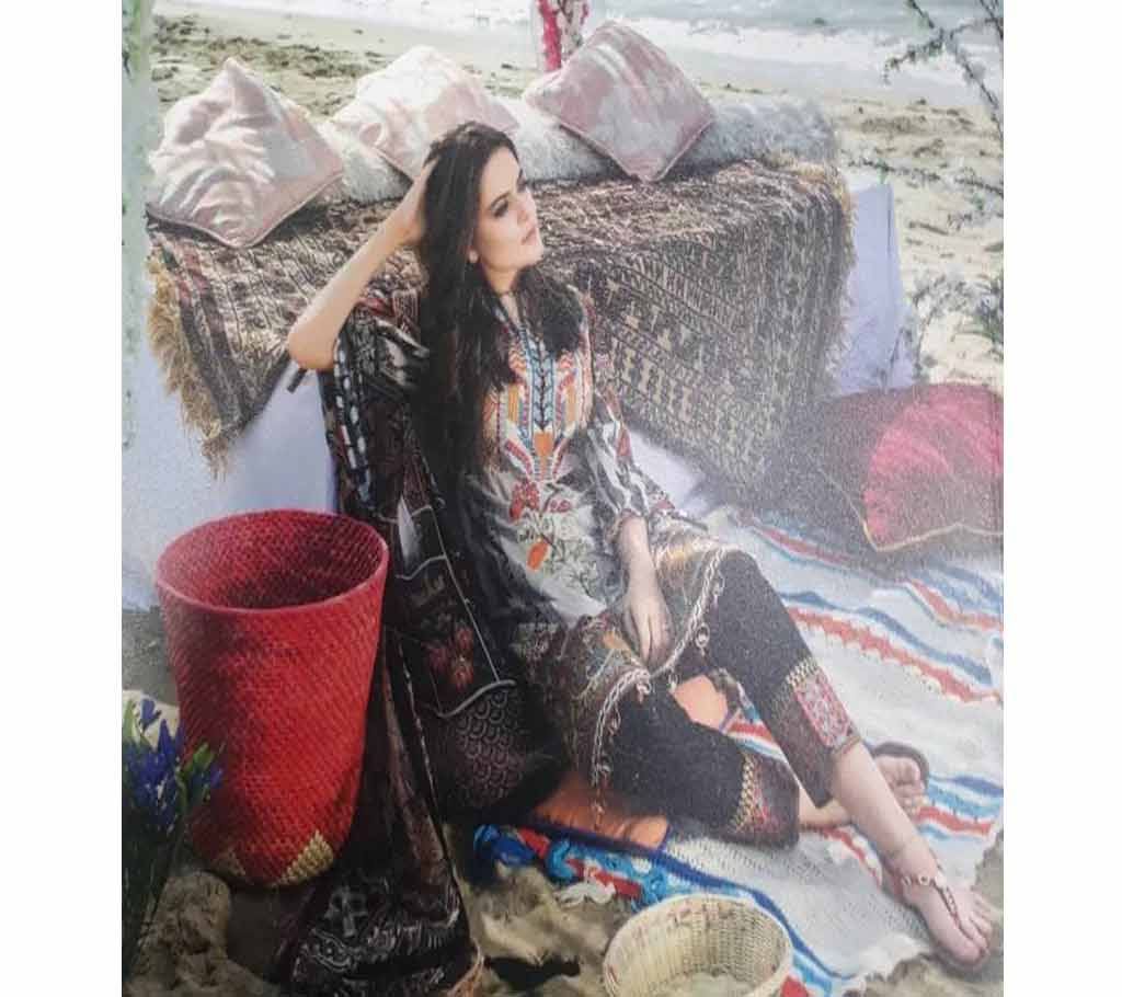 Unstitched Printed Lawn Three Piece (Copy)