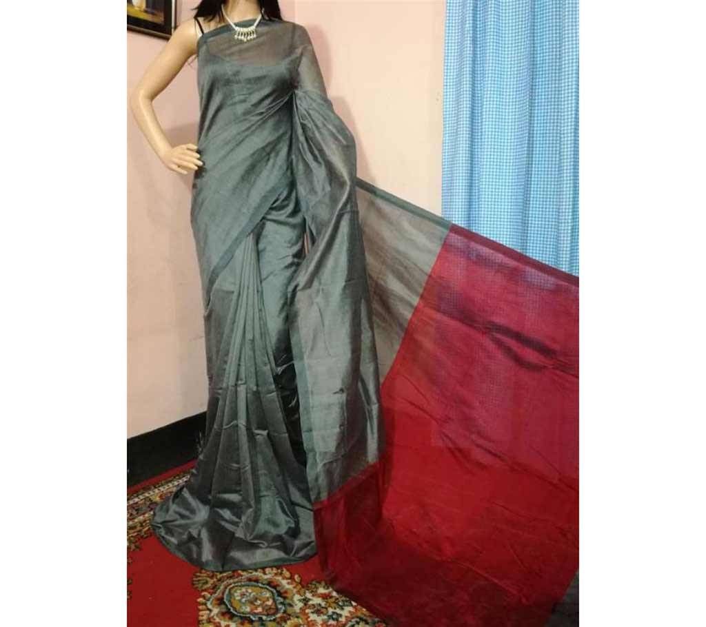 Ash soft half silk sharee
