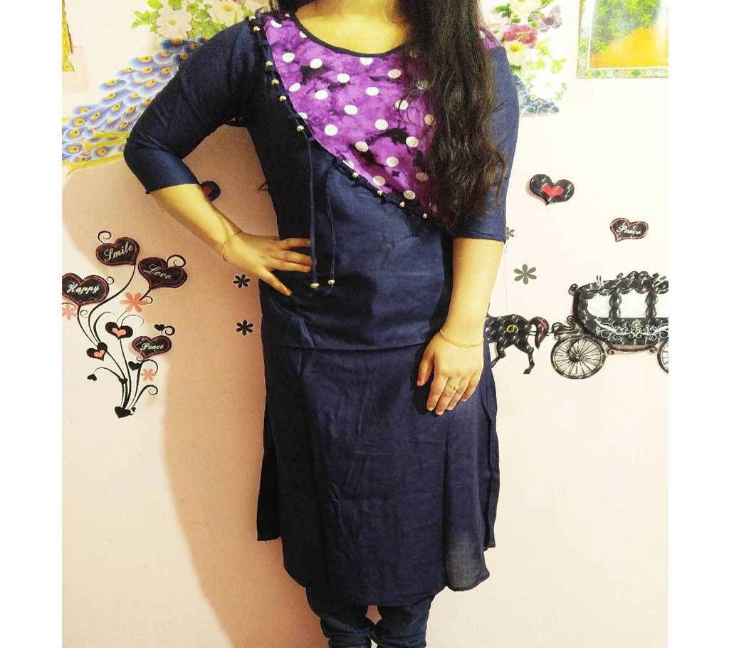 Ladies Stitched Lilen Long Kurti