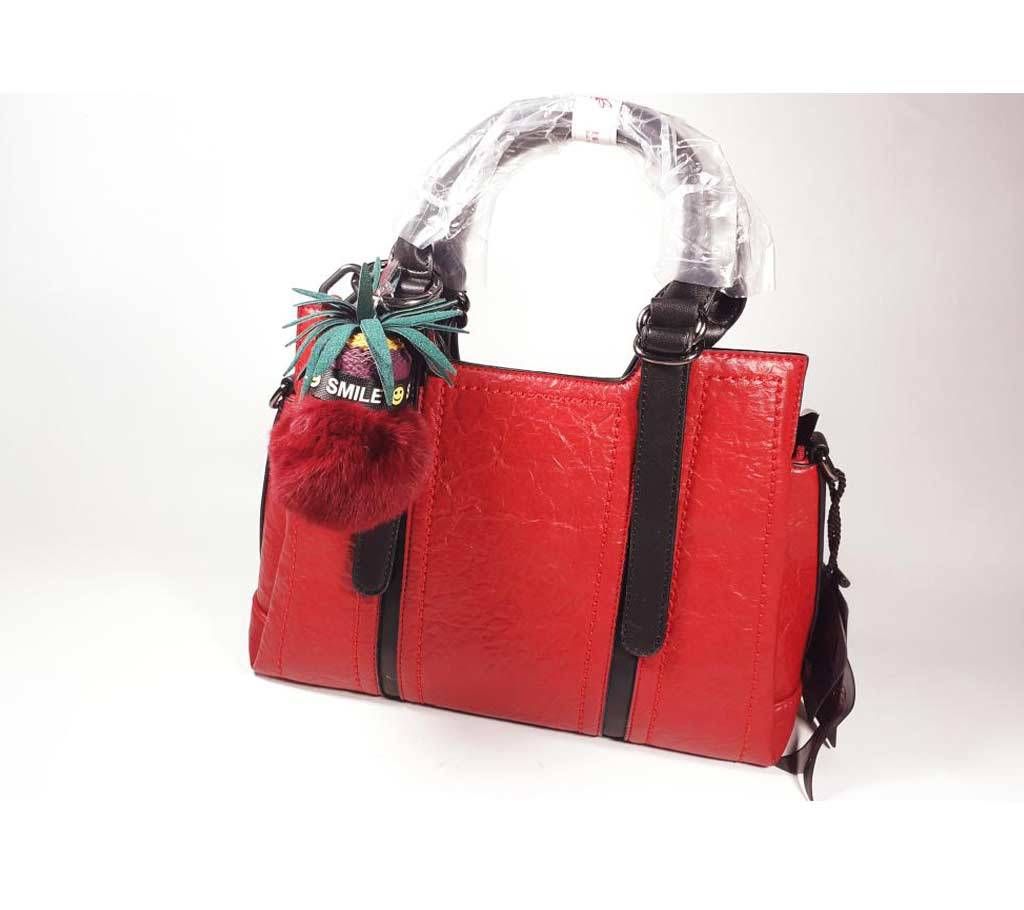 PU Leather Handbag (Red)