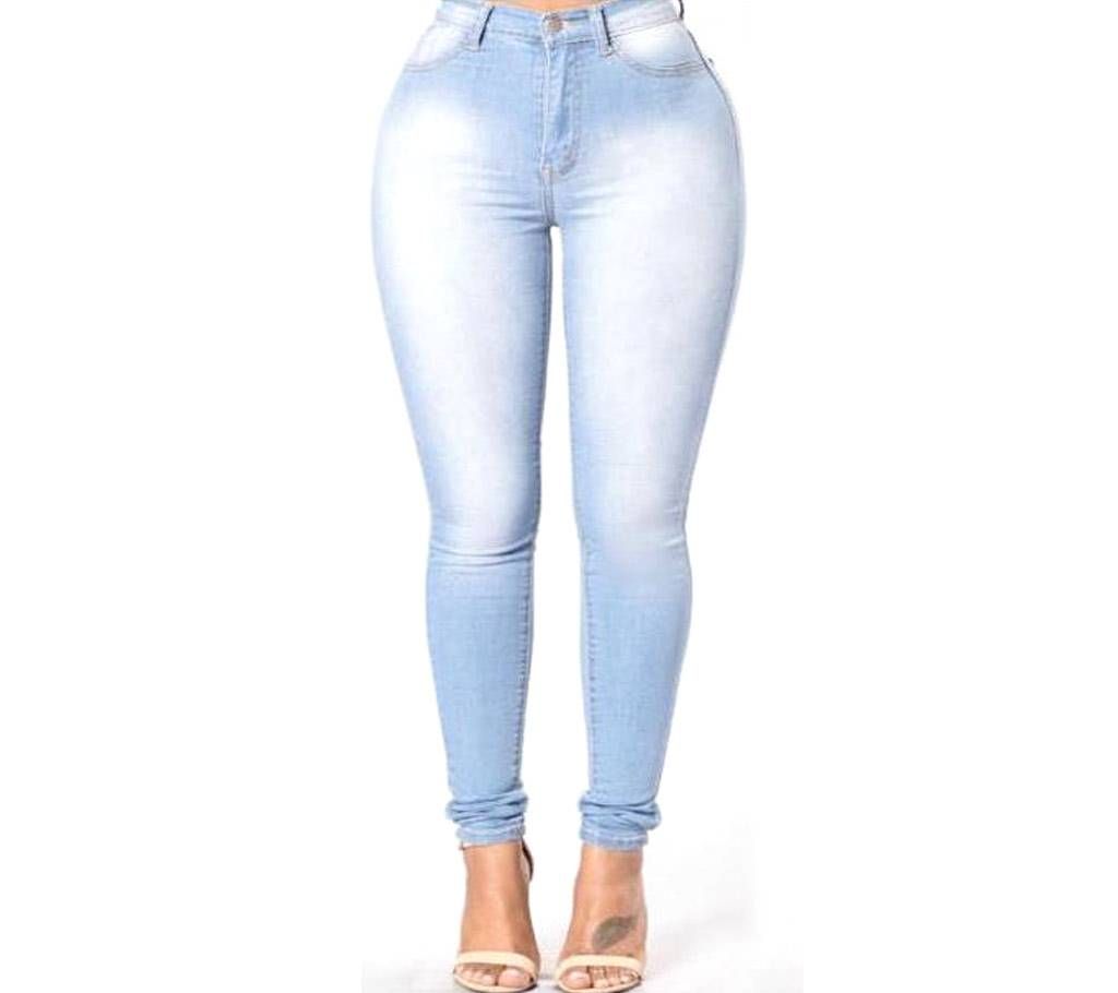 Stylish Blue Denim Ladies Pant for Women