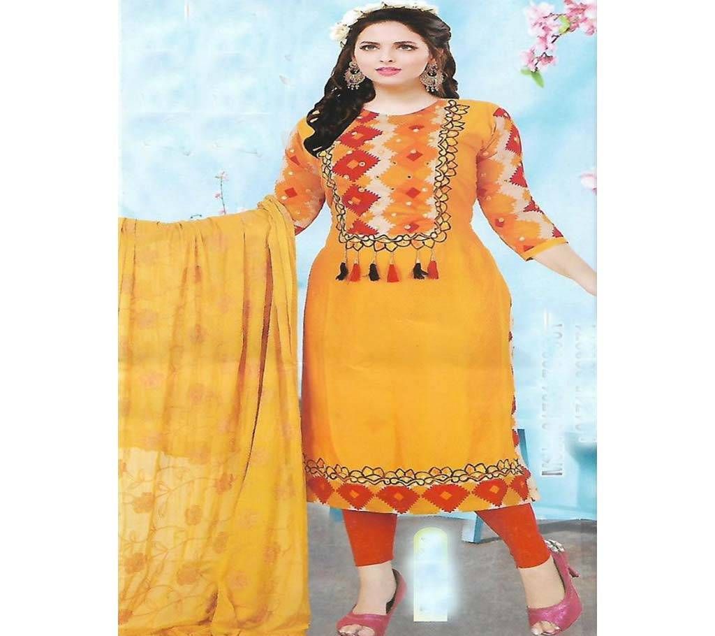Full Super Cotton Karchupi Unstitched Shalwar Kameez
