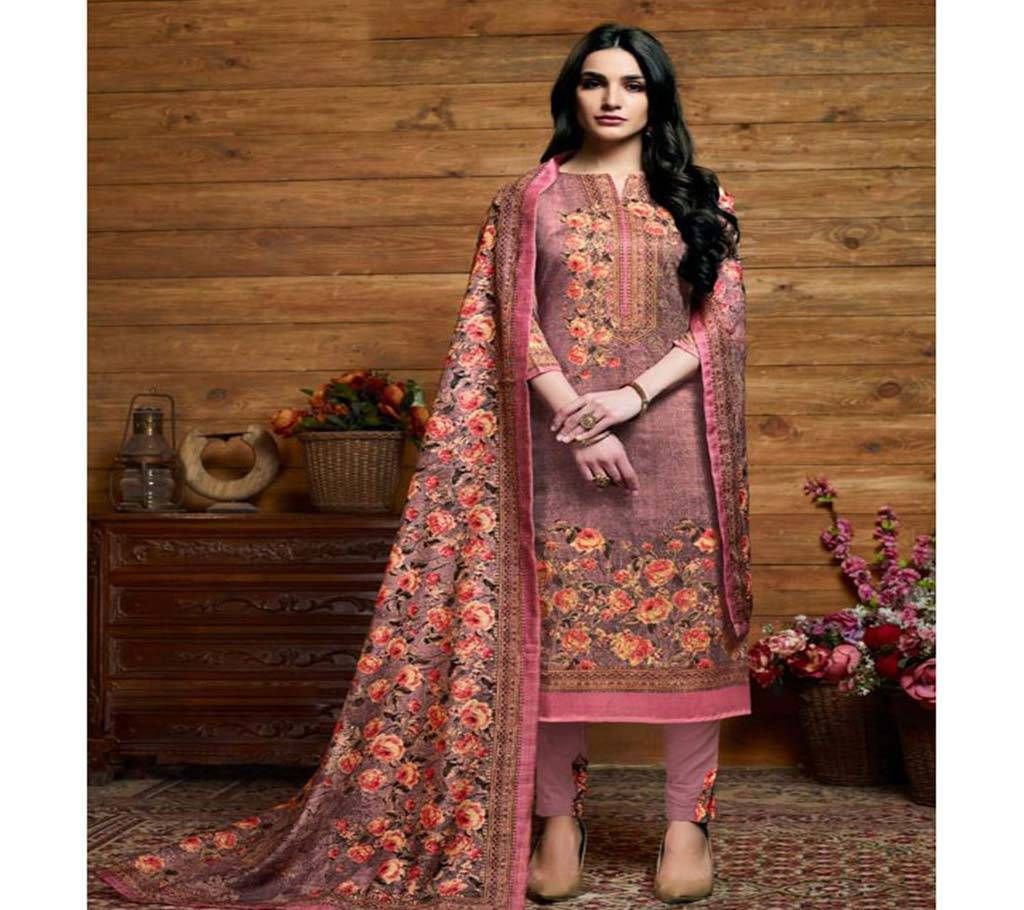 Anjolie Unstitched Cotton Three Piece  1080