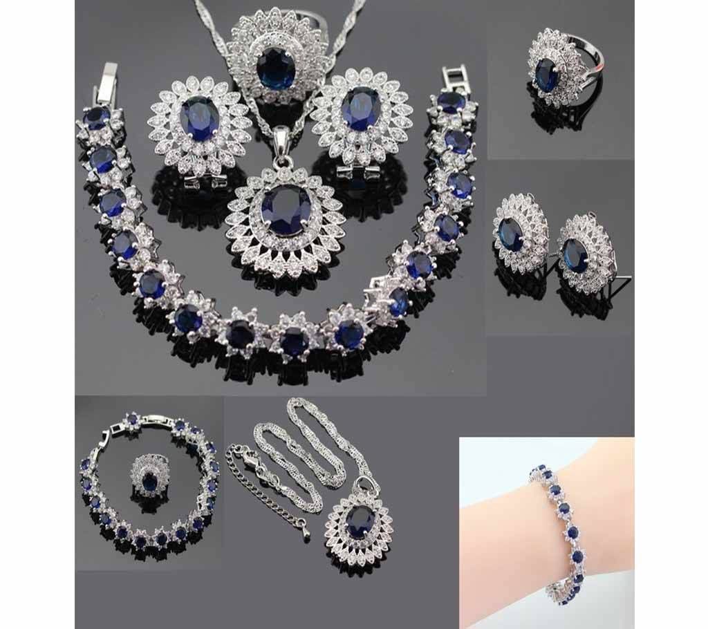 Women Silver Color Jewelry Sets
