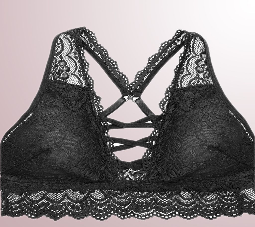 Lace Bralette Backless Wireless Crop