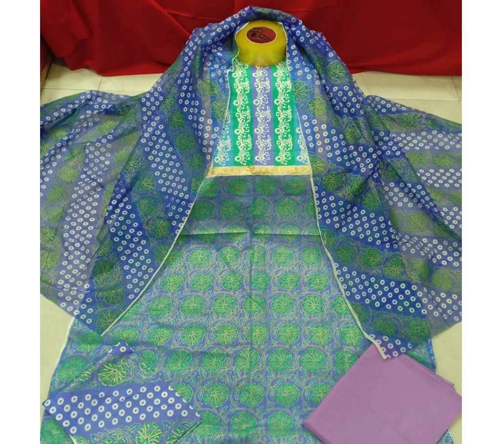 Block printed Cotton Unstitched 3pcs