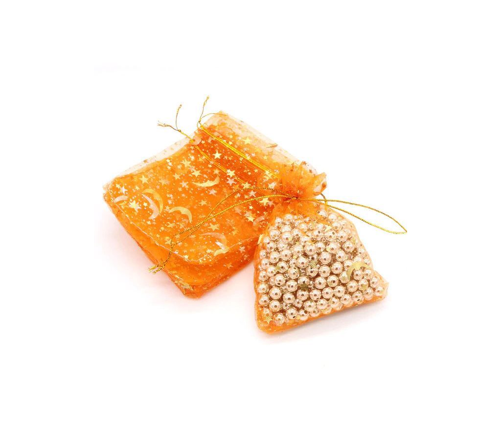 5 PCS Small Jewelry Organizer Bag 7*9 CM Orange