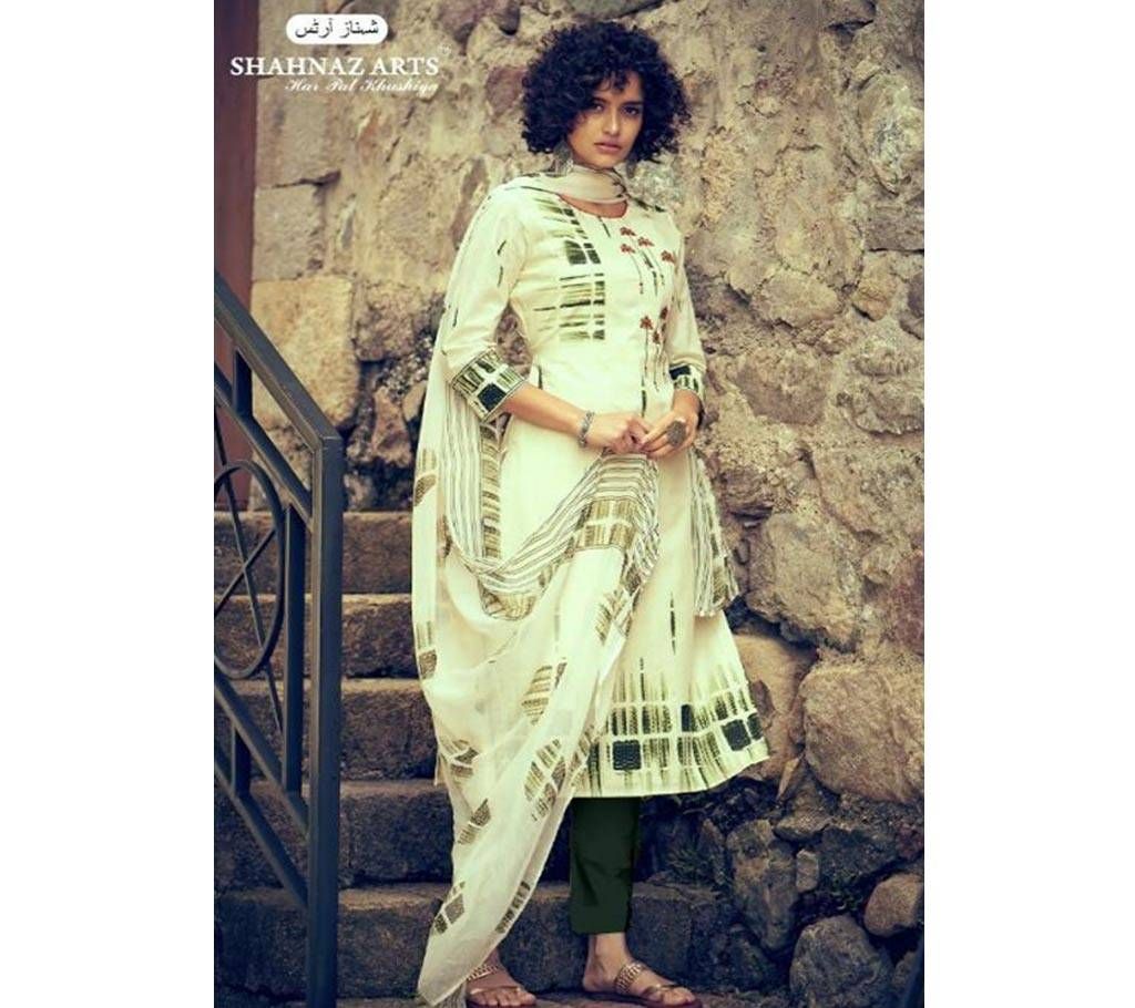 Shahnaz Arts Gulbagh- 3504 Salwar Kameez Unstitched Cotton Three-piece (copy)