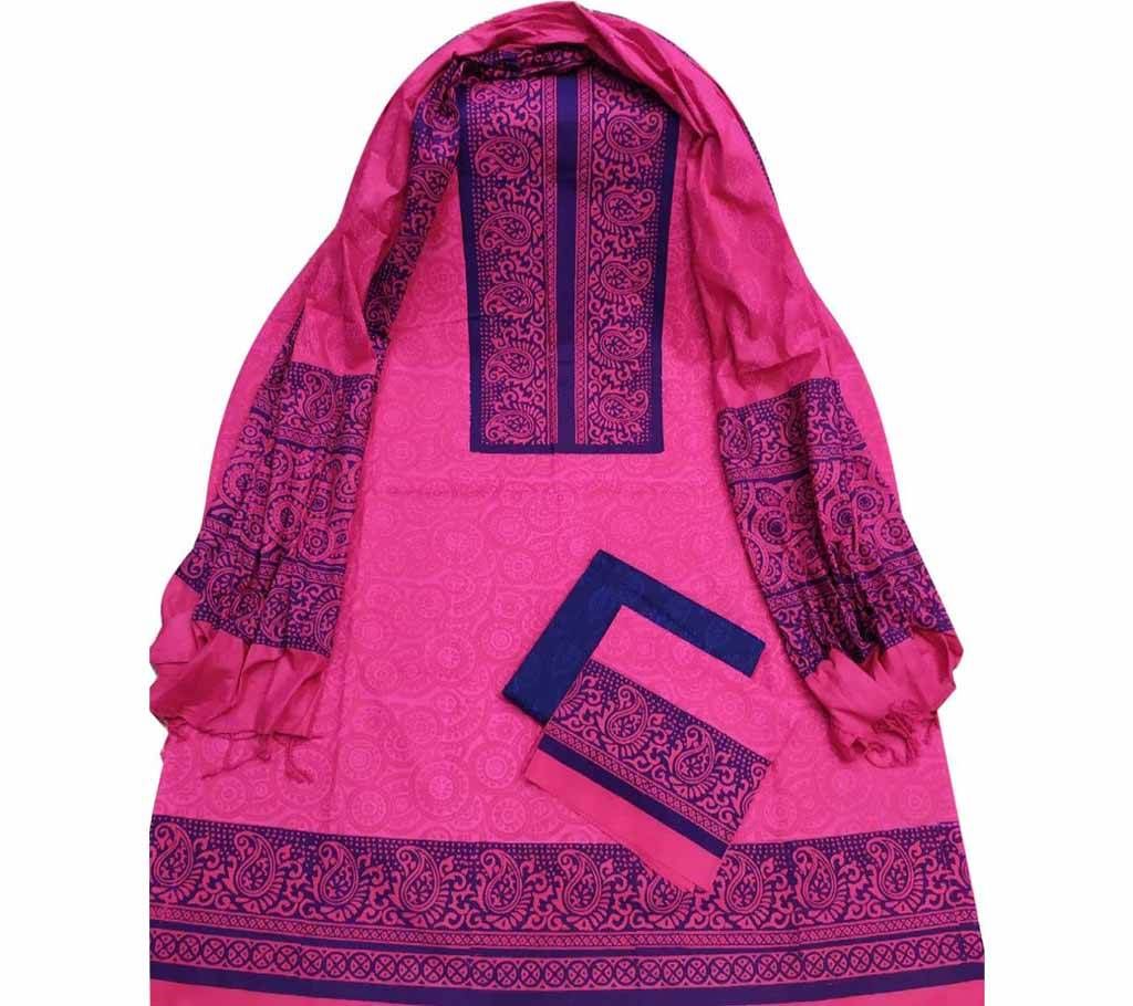Unstitched Block Printed Cotton Salwar kameez st-18