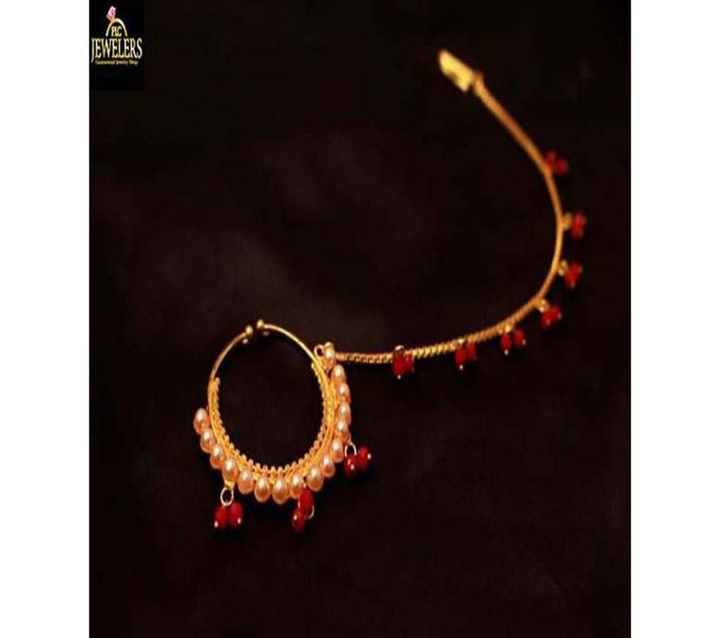 22k gold mixed nose ring
