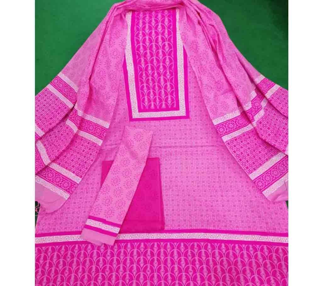 Unstitched Cotton Screen Print 3Pcs  09 ORP