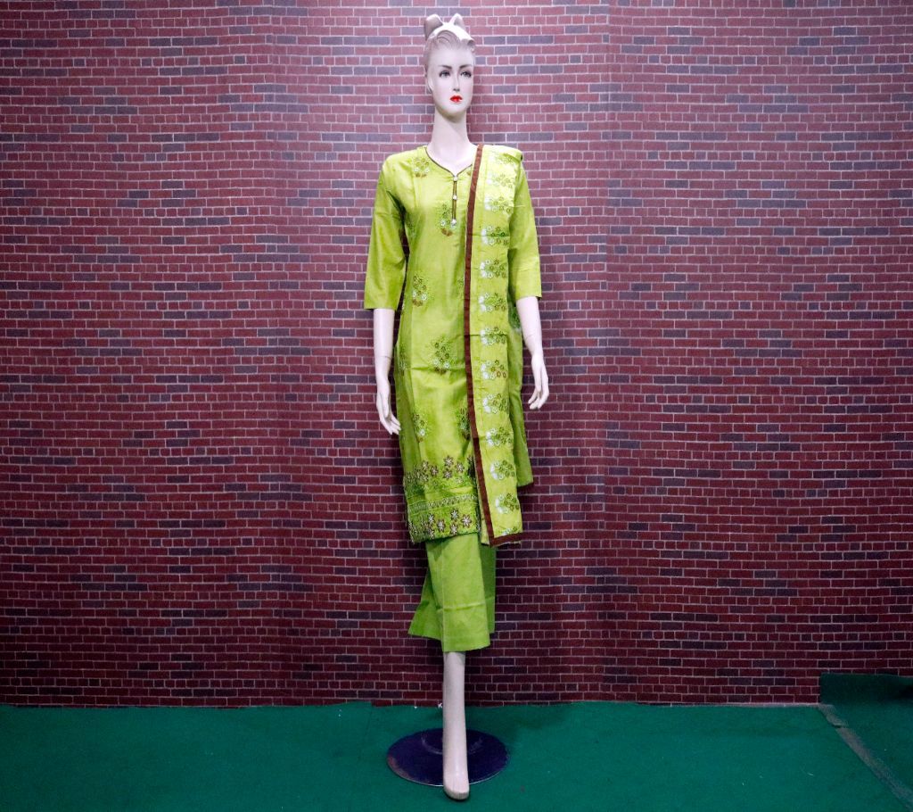 Readymade  Textile Printed Full Sleeve Cotton Salwar Kameez For Woman