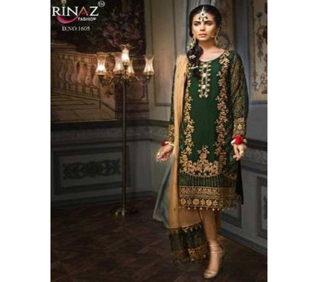 Zeenat By Rinaz Fashion Unstitched Georgette 3Pcs- 1605