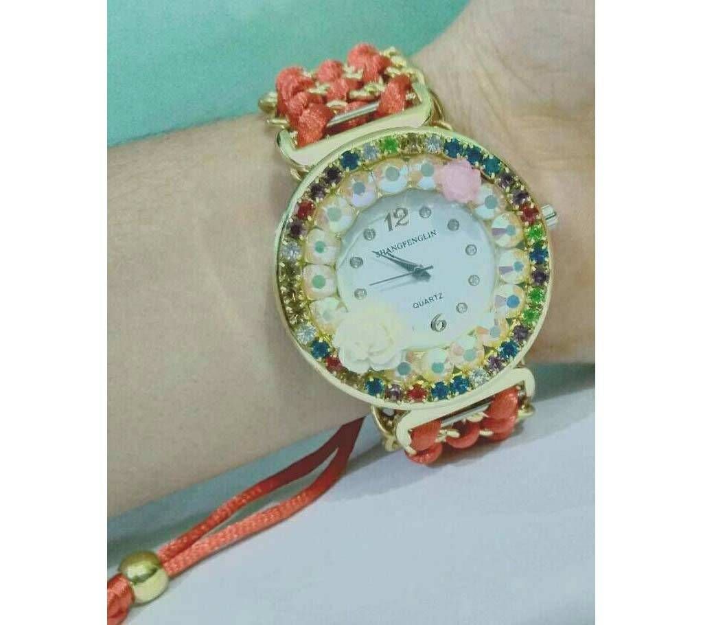 Orange Yarn Ladies Watch