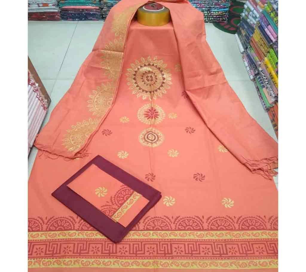 Rajdhani Voil Cotton Block Printed Shalwer Kameez for Women-6