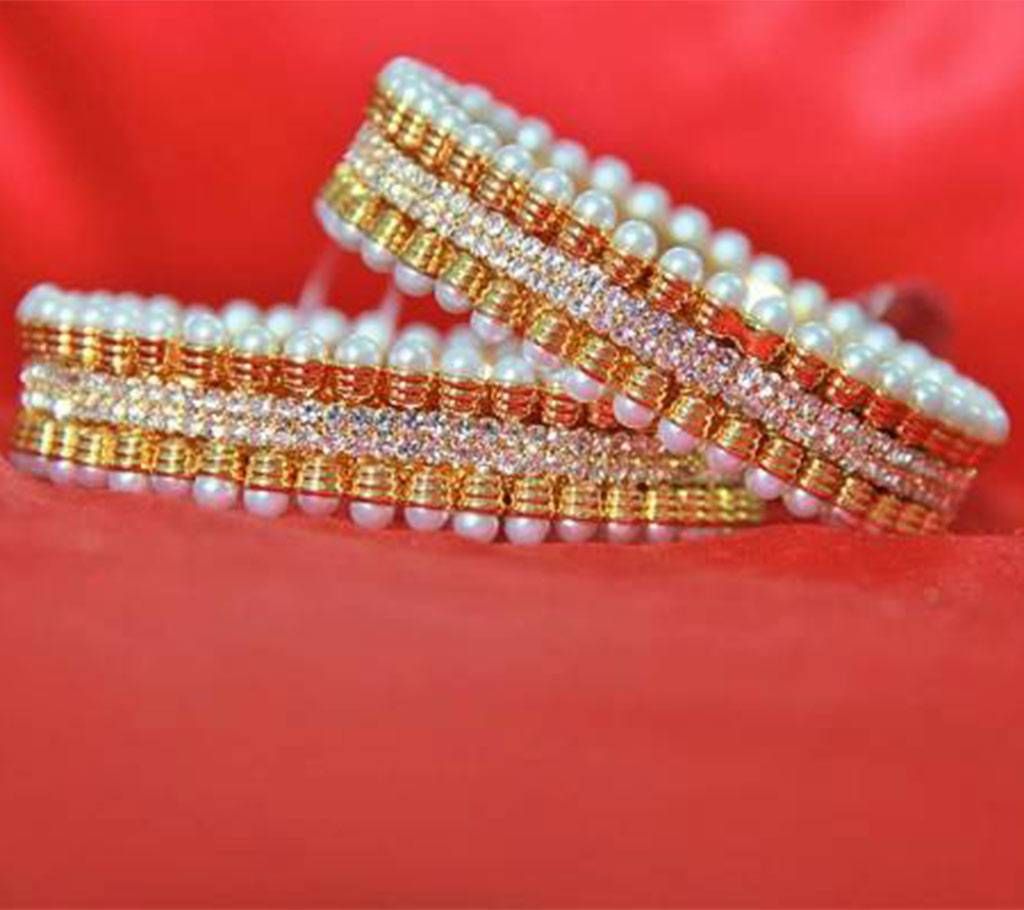 Pearl stone bangles