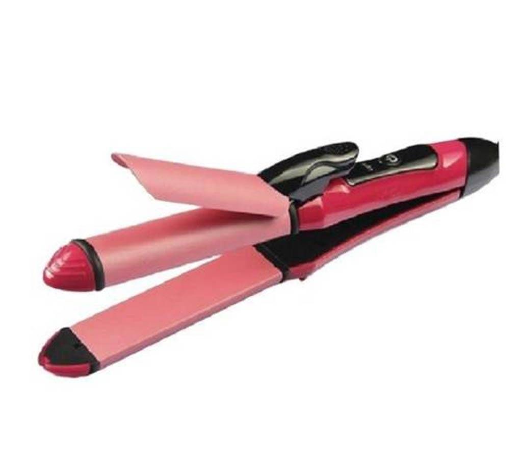 2-In-1 Hair Straightener – Pink