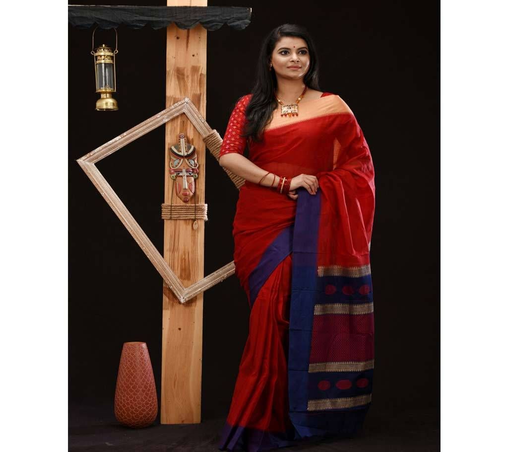 colorful gas cotton sharee with pendant 