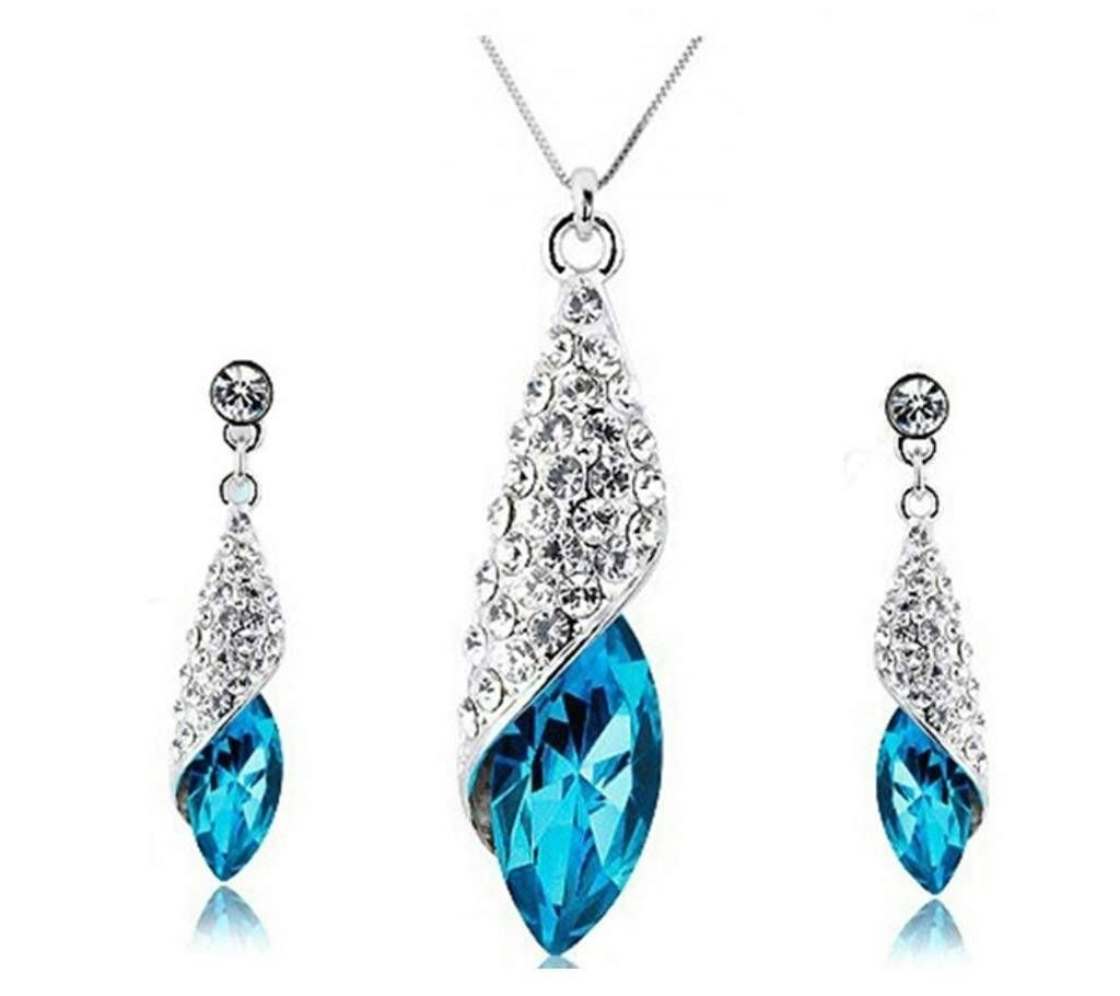Chia Fashion Crystal Party wear Necklace Set (by Pink Point - CHIA27)