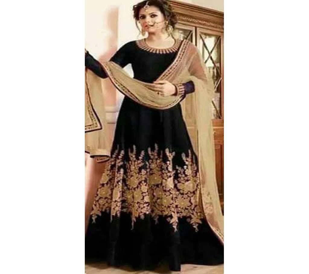 Semi Stitched Katan Gown - Copy
