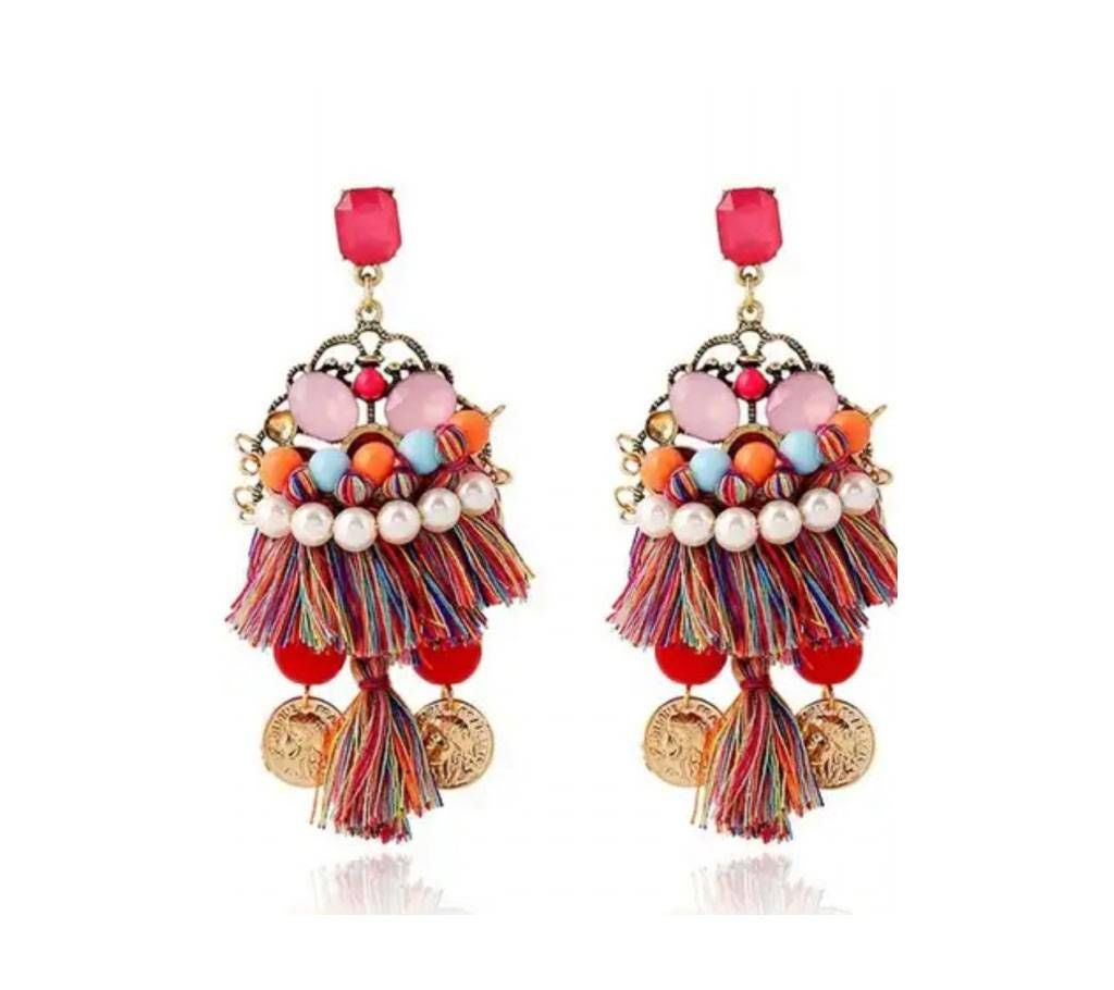 Chia Fashion Vinatge Jewellery Pearl Tassel Earrings (by Pink Point - CHIA108)