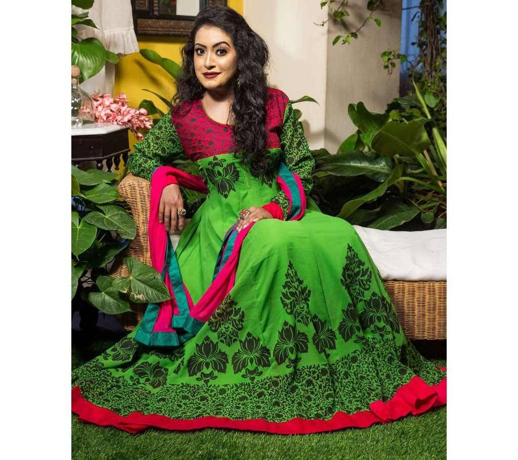 Parrot Green Anarkali Suits