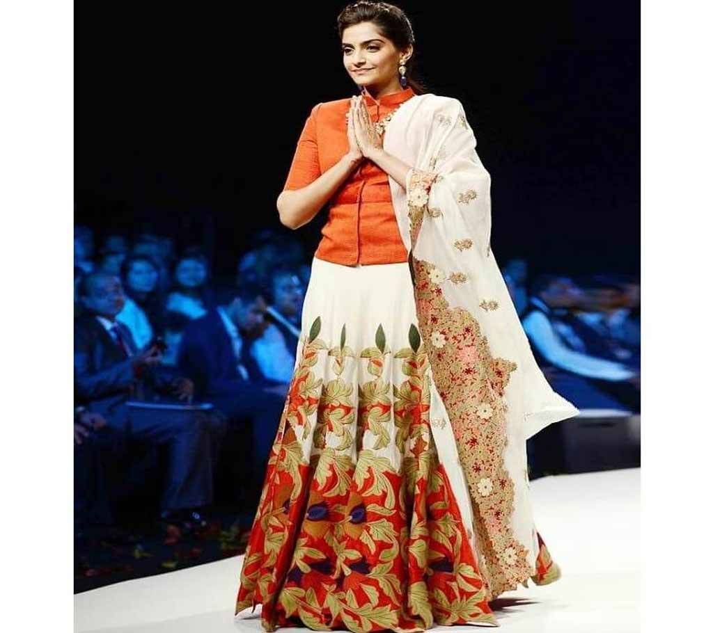 Semi Stitched Soft Georgette Gown - (Copy ) sonam 034