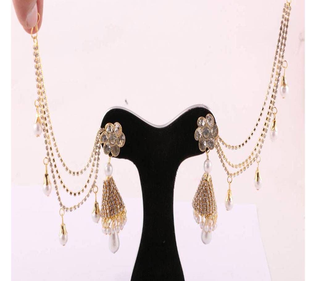 american diamond cut jhumka-677