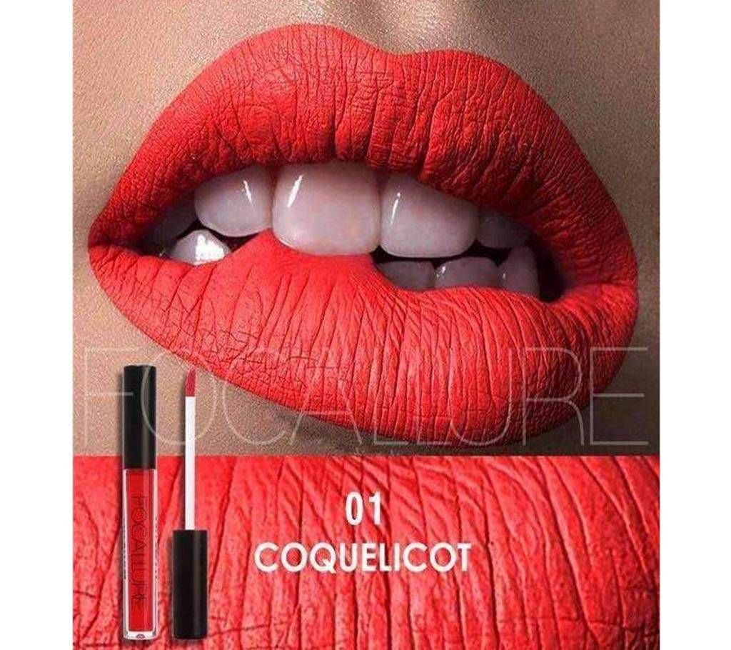 FOCALLURE Matte Liquid Lipstick #01 Coquelicot China 
