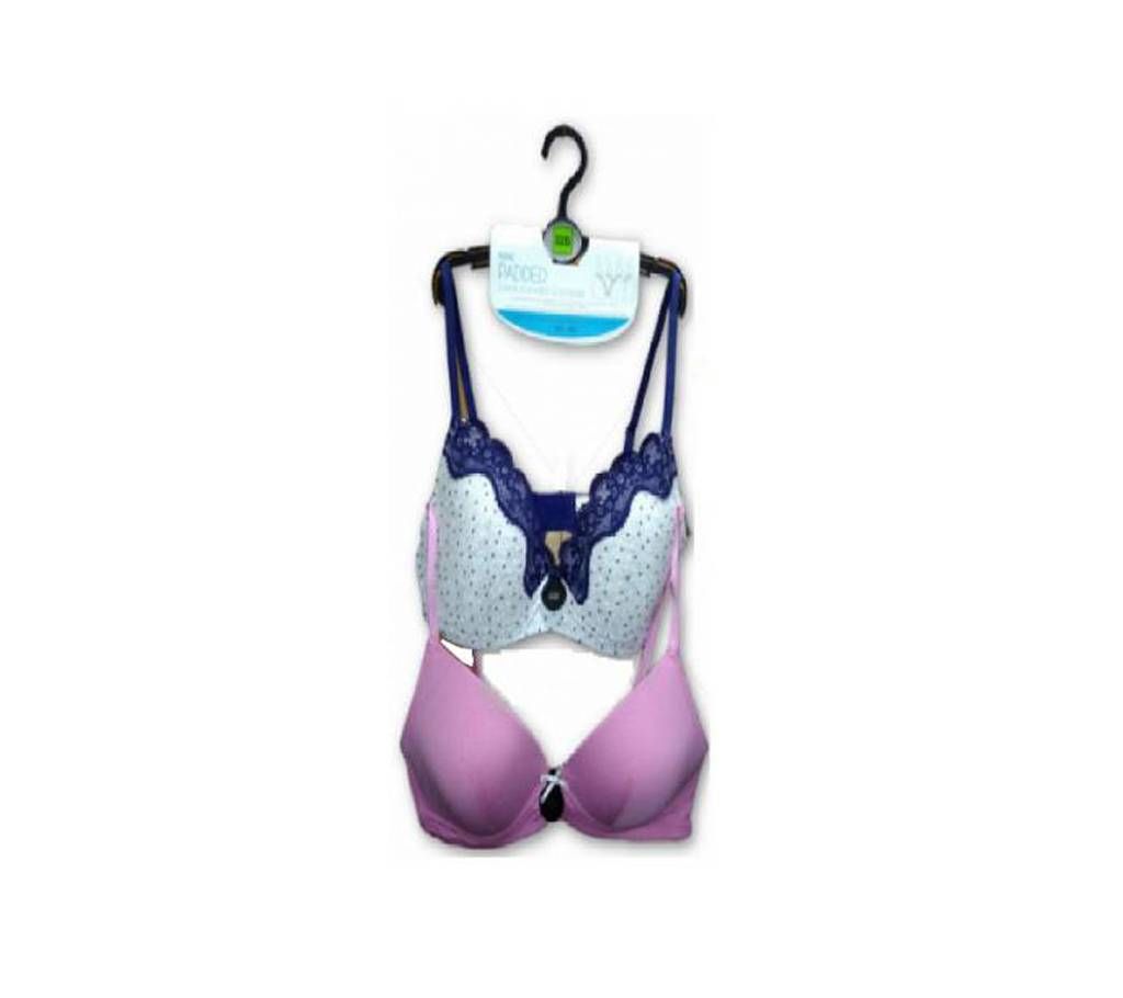 WOMENS PADDED BRA 2 PCS HANGER PACK SET
