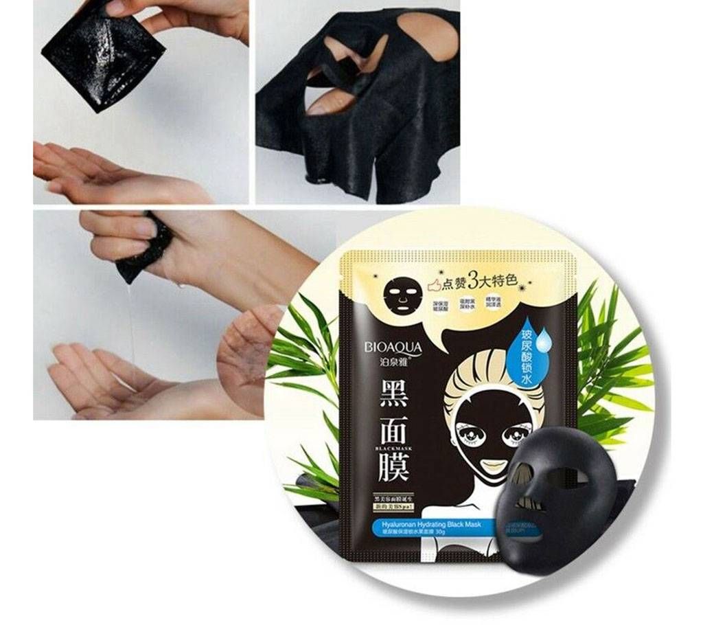 Bioaqua Hyaluronan Hydrating black mask - 30g China 