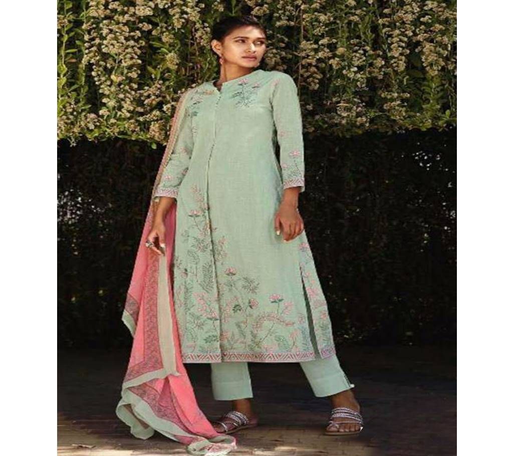 Sahiba Sarg Leaf Line Embroidery Three Piece -745