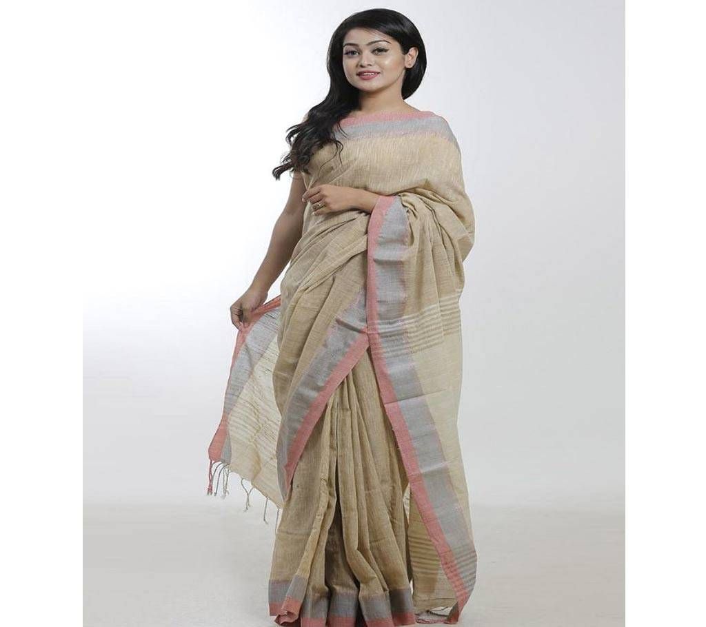 Brown Color Cotton Saree