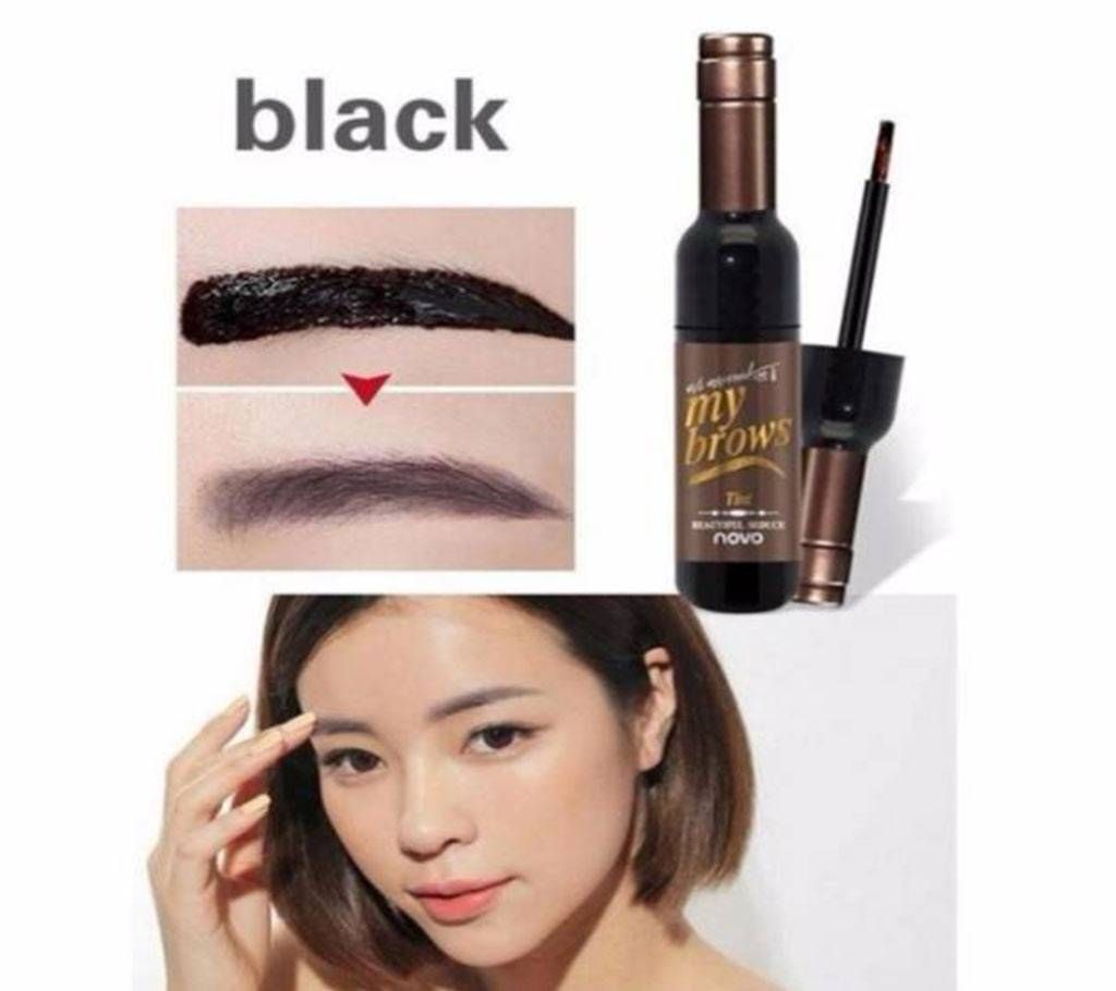 NOVO Eye Makeup Red Wine Peel Off Eye Brow Tattoo Tint Waterproof Long-lasting Dye Eyebrow Gel Cream Mascara Make Up Cosmetics