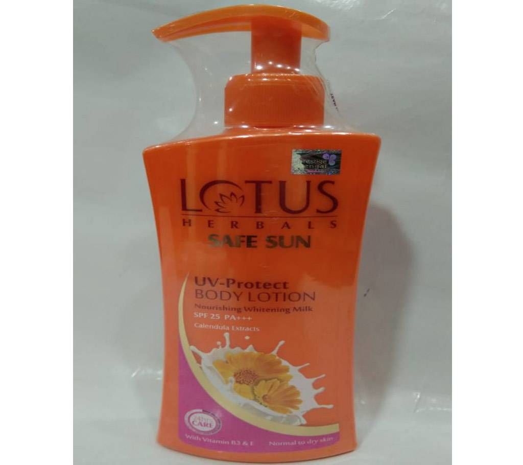 Lotus herbals safe sun UV protect body lotion 250ml india