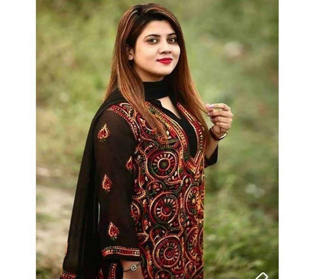 Stitched Embroidered Lucknow Kameez