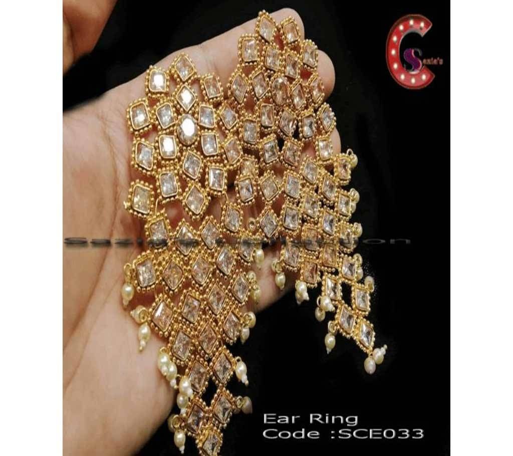 ADE Stone with Pearl Jhumka