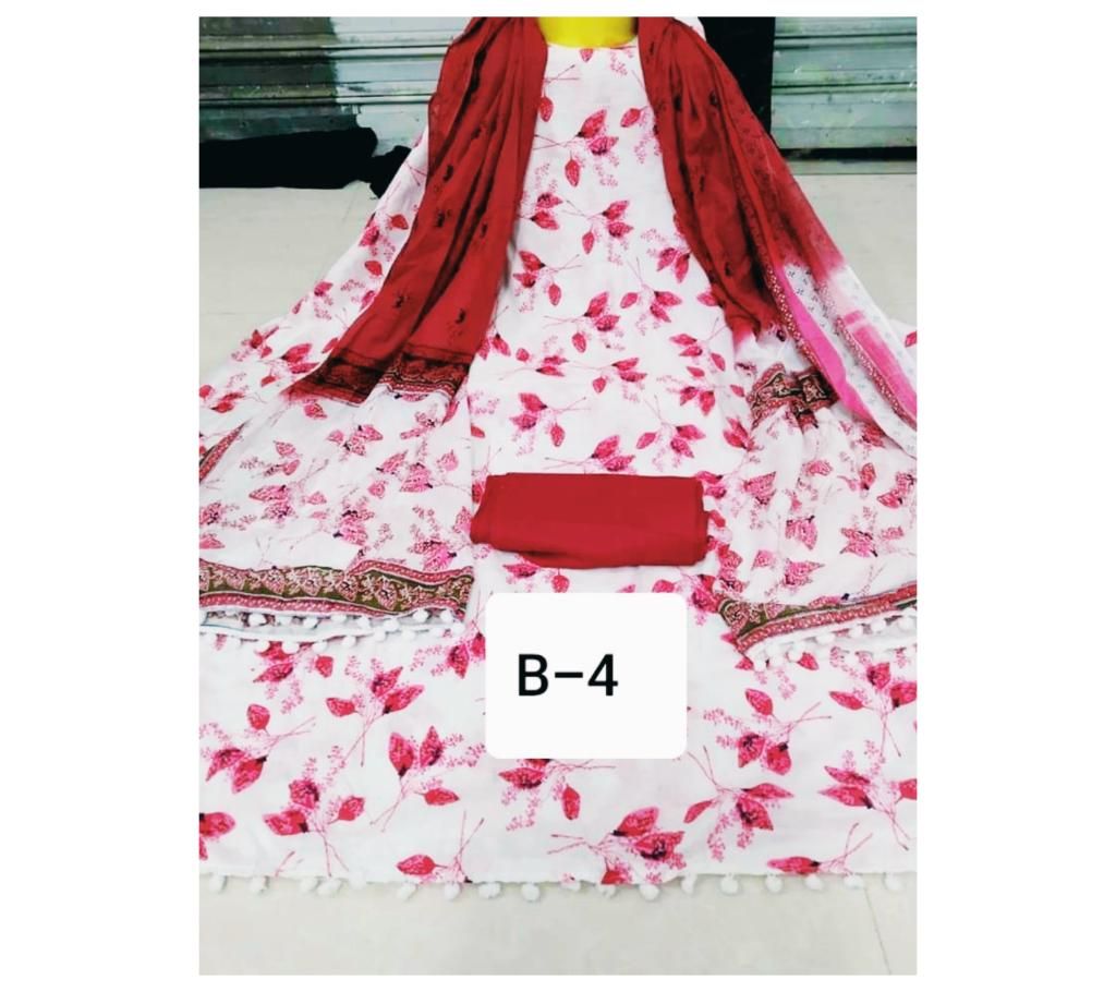Unstitched Cotton 3 PC