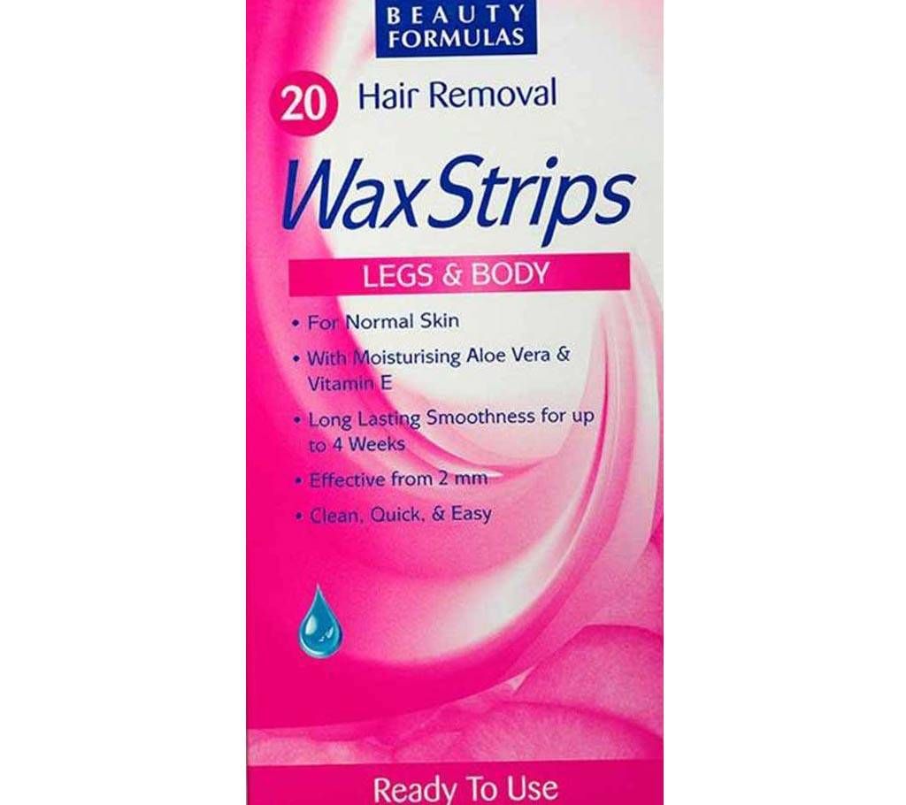 beauty formulas hair removal wax strips-40pcs-UK 
