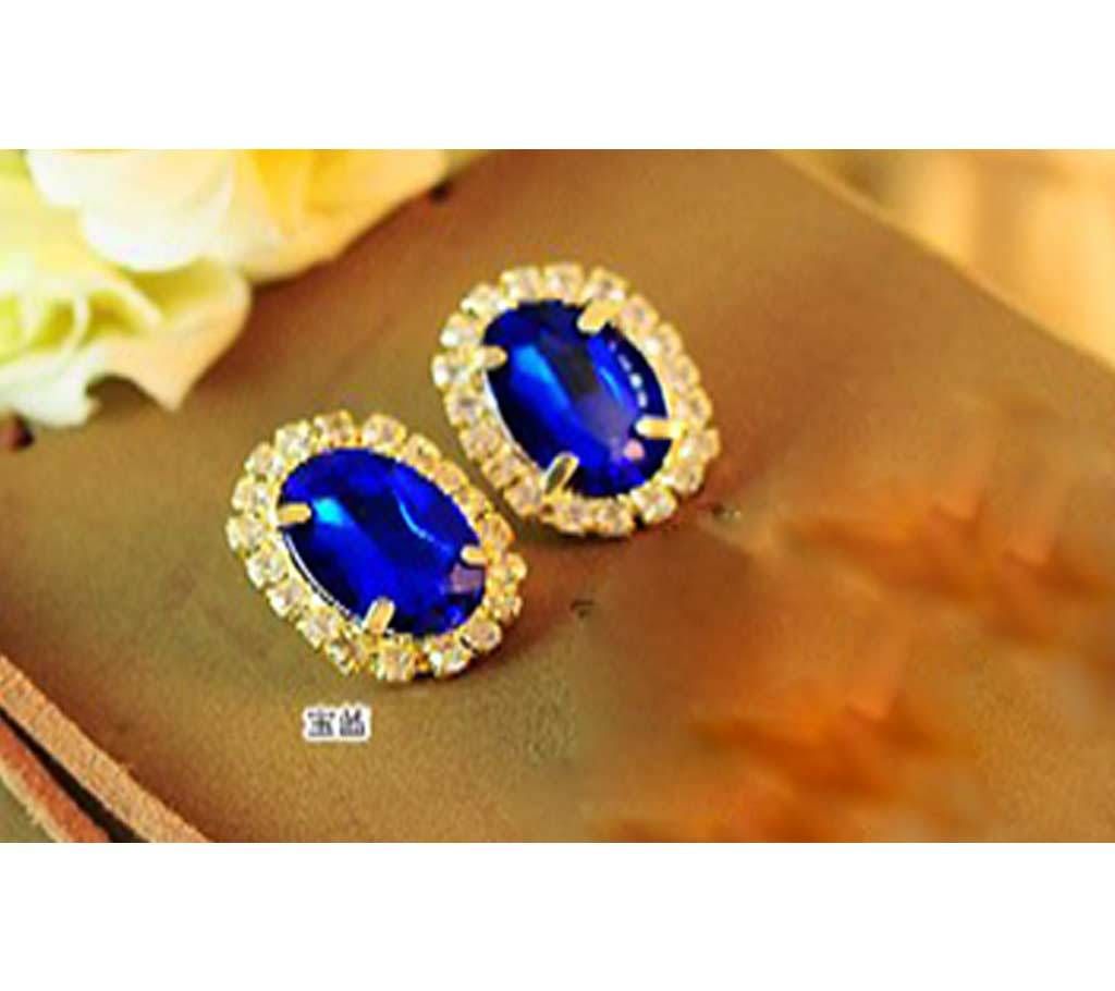 2Color Gorgeous Full Cystal Rhinestone Stud Earrings
