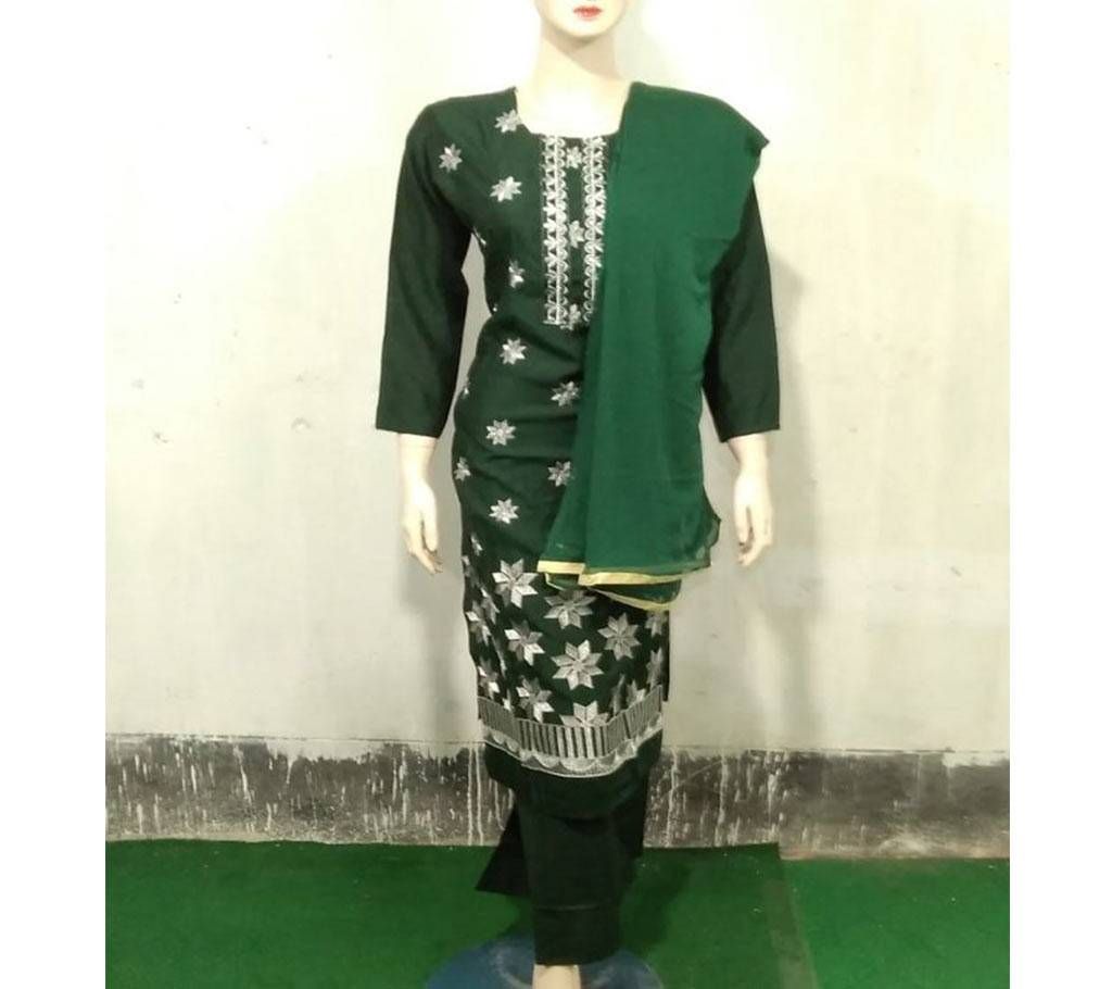 Readymade  Full Sleeve Textile Printed Cotton Salwar Kameez For Women