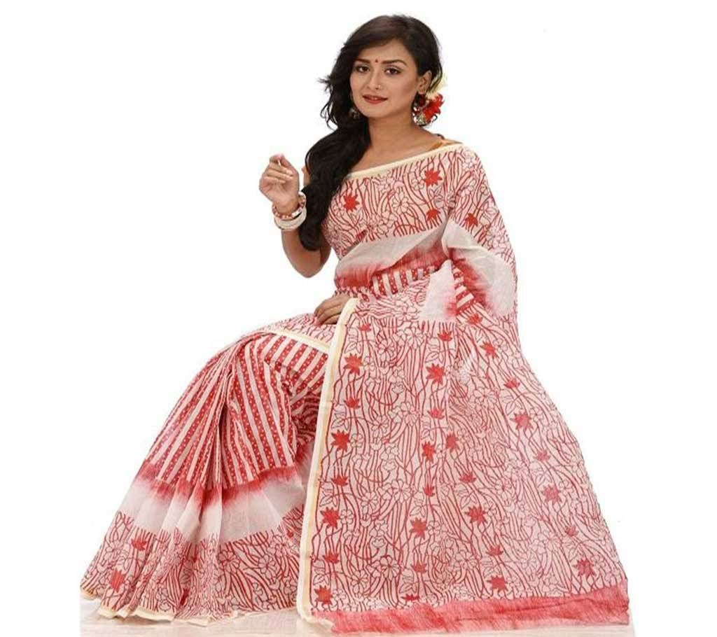 Tat Butiques (Block) Sharee With blouse piece 