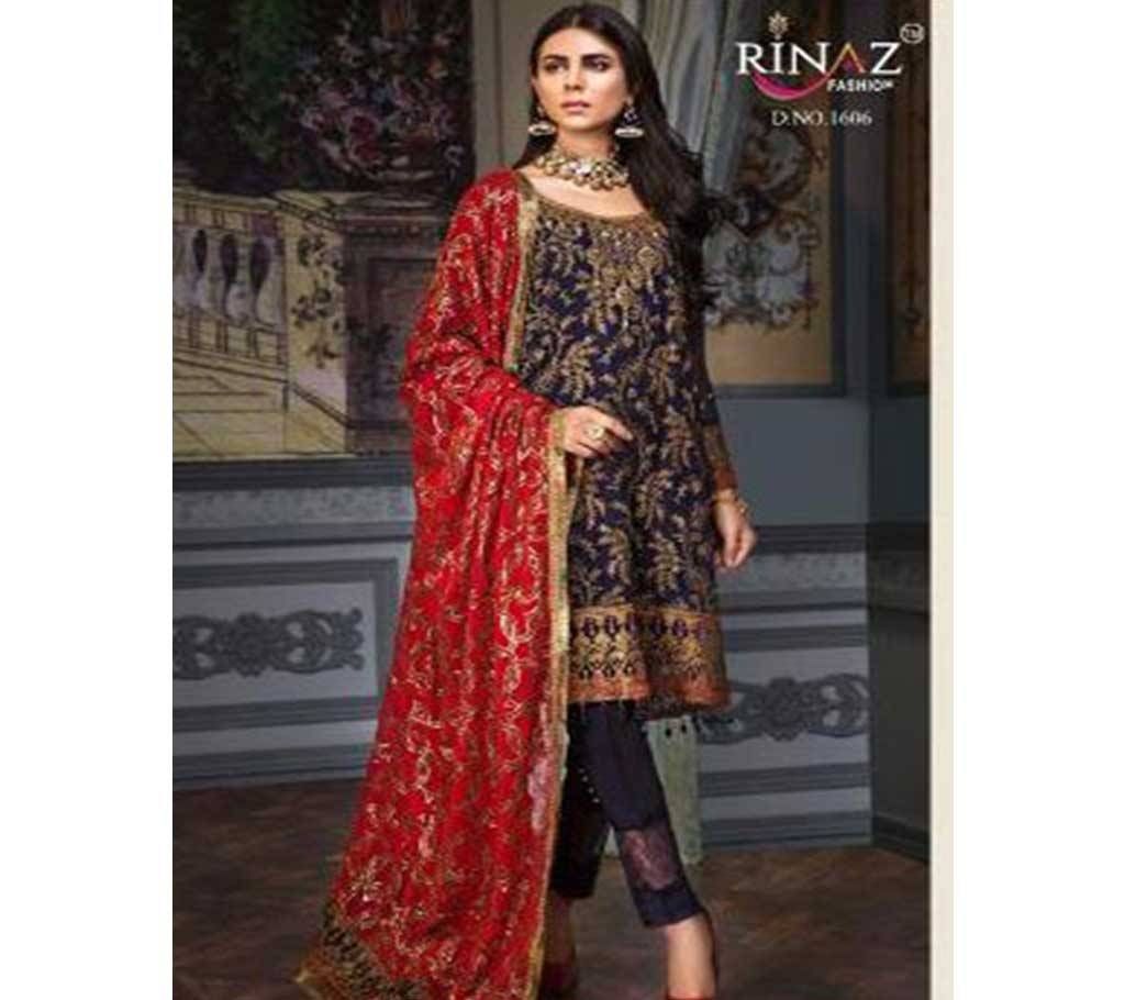 Zeenat By Rinaz Fashion  Unstitched Georgette 3Pcs- 1606