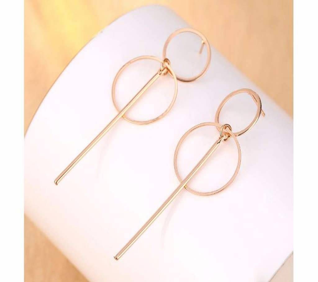 Fashion  Simple Gold Color Long Tassel  Earrings For Women