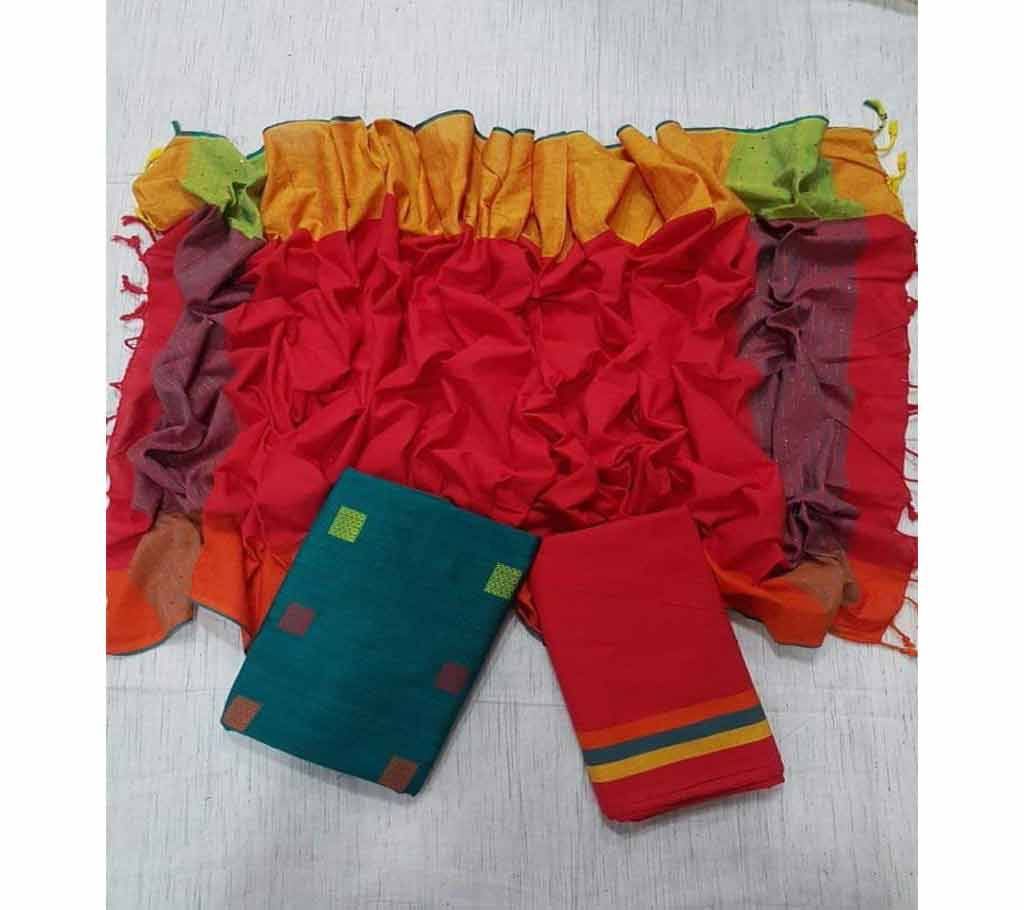 Homemade Tat Original Cotton Multi Color Deshi Shalwar Kameez For Women-14