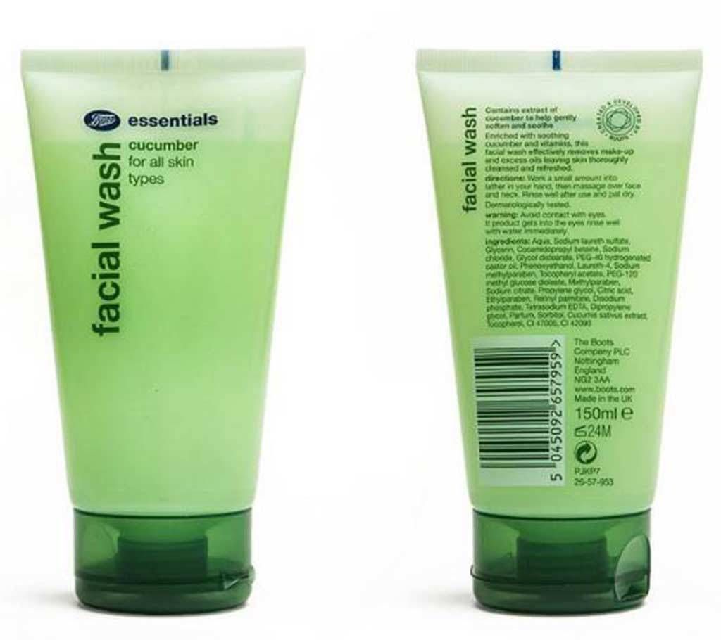 BOOTS ESSENTIALS face wash with free soap 