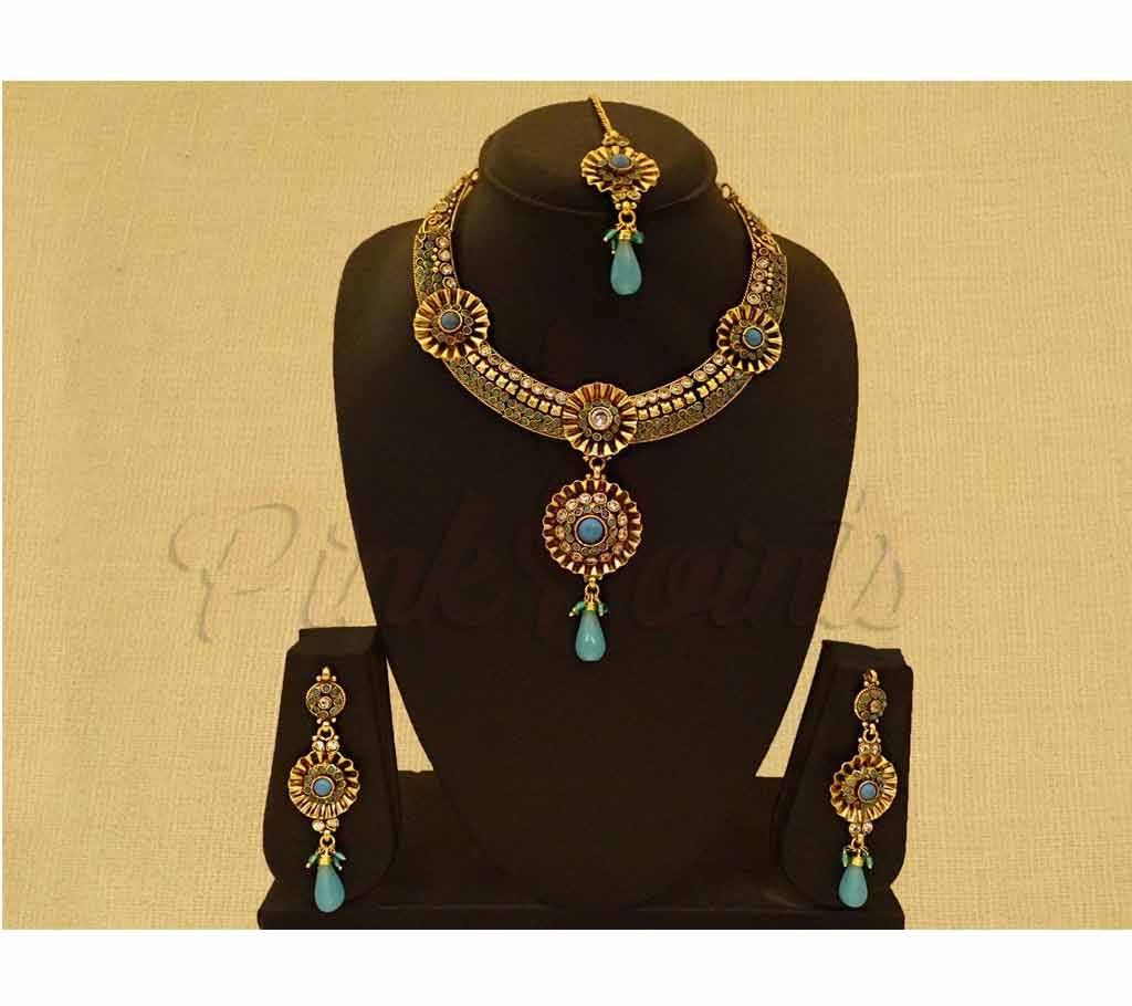 Round Shape Segmented Necklace Set (by Pink Point - NS-3677-105)