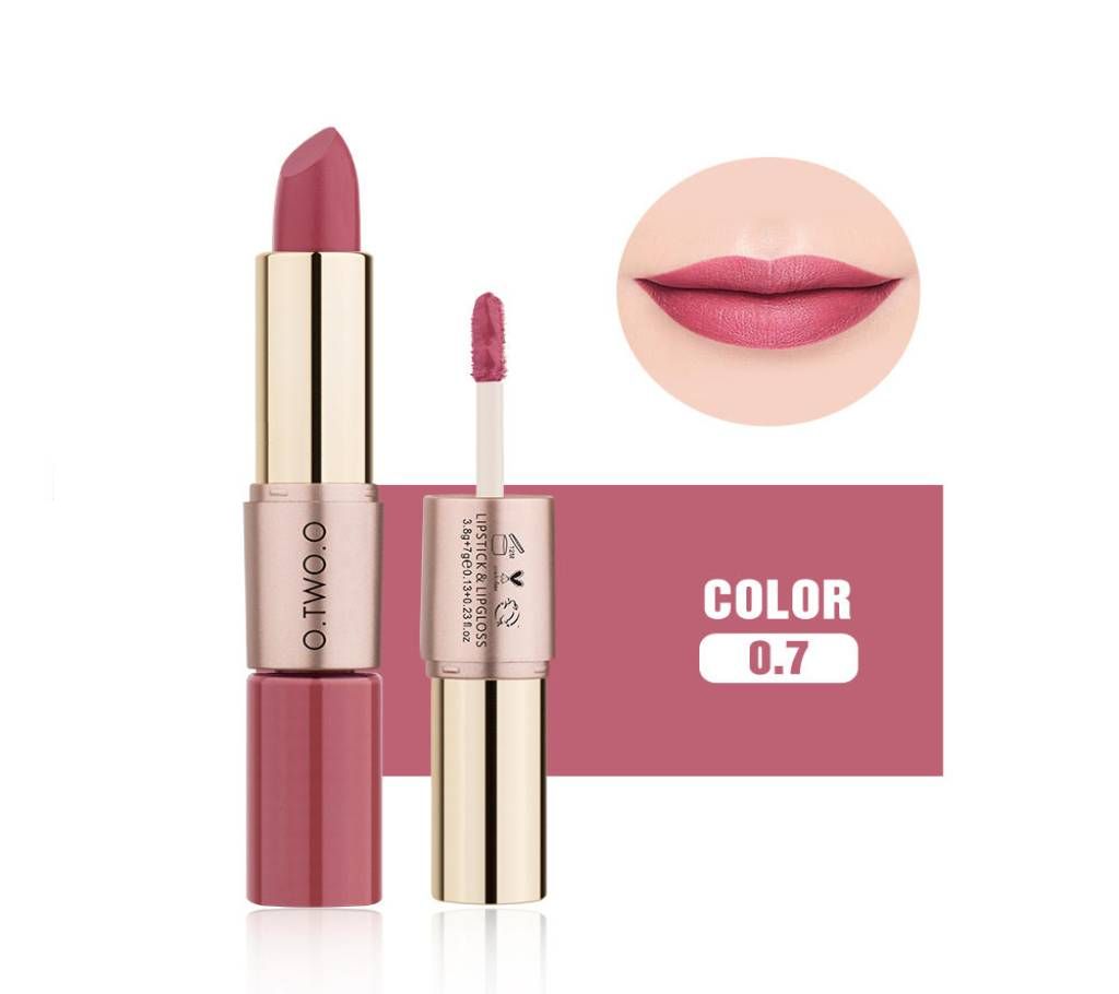 O.TWO.O 2 in 1 Matte Lipstick - Shade 07 China