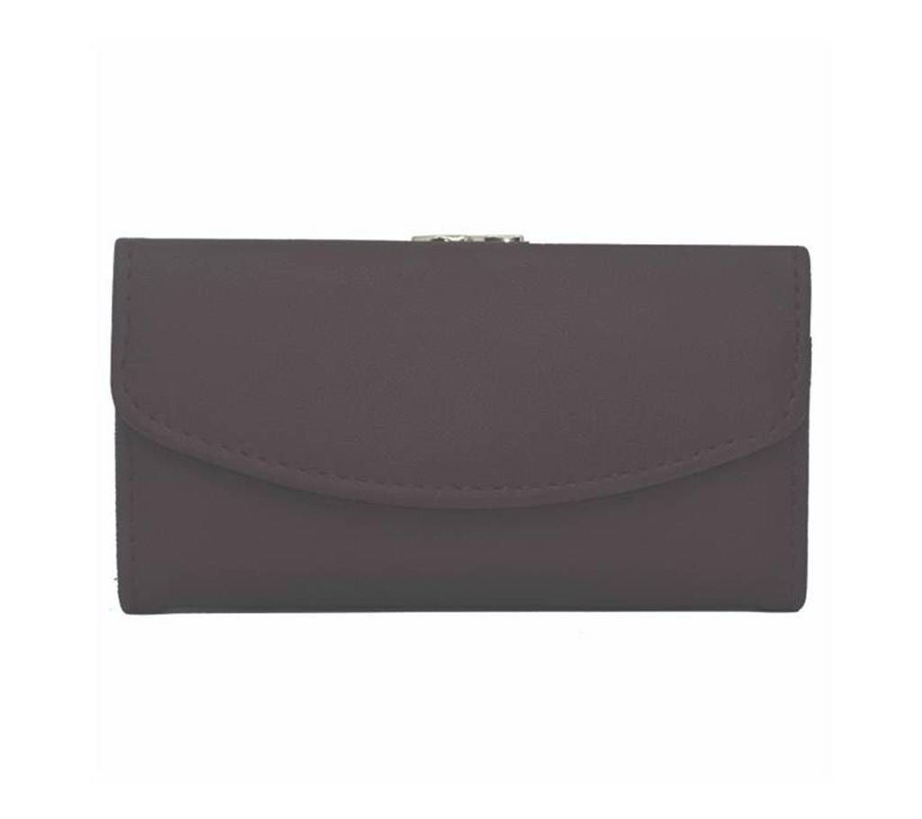 Women Wallet Soft Leather Designer Trifold Multi Item Organizer Lady Clutch- Deep Maroon